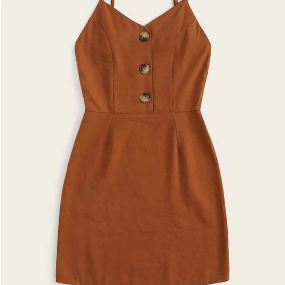 Elegant Brown Mini Dress